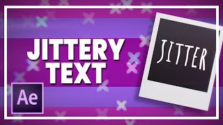 Jittery TextWiggly Text  After Effects Tutorial [upl. by Eadrahc573]