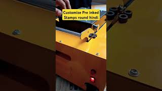 Customize Pre inked round Stamp Making diy preinkstamp viralvideo [upl. by Efthim]