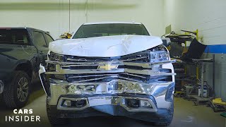 How Wrecked Cars Are Repaired  Cars Insider [upl. by Orabla716]