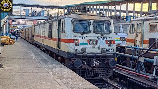 Honking WAP7 with Kanchanjunga Express with Typical Sounds of NJP Station [upl. by Favata]