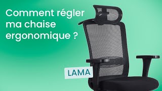 Comment régler ma chaise de bureau LAMA Kqueo [upl. by Pravit]