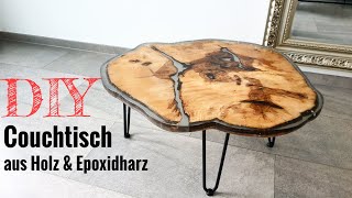 DIY Couchtisch aus Epoxidharz amp Holz [upl. by Llet638]