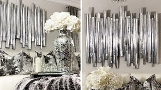 HighEnd DOLLAR TREE DIY Home Decor  DIY Glam Wall Decor From Foamboard [upl. by Accever]