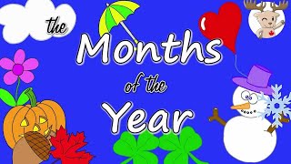 12 Months of The Year Song For Kindergarten  12 Months Of The Year Name  Month Song For Kids [upl. by Ariait8]