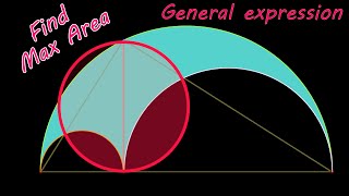 ARBELOS Find area the maximum area and the general expression Maths  Leaving Cert Maths [upl. by Cirdor]