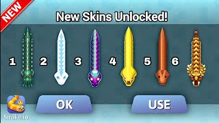 Snake Io  Skin Replacement 6 New Skins Unlocked [upl. by Keri]