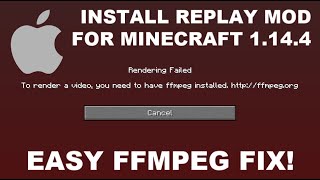 MAC OS 2020 Install REPLAY MOD and WORKING FFMPEG on Minecraft 1144 FULL TUTORIAL [upl. by Whorton84]