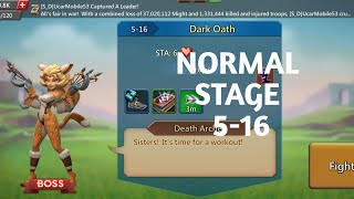 Lords mobile normal stage 516 f2pDark oath normal stage 516 [upl. by Cornelie424]