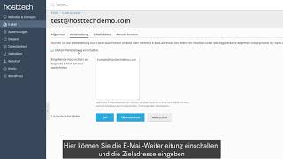 EMailWeiterleitung aktivieren in Plesk Obsidian [upl. by Valdis]