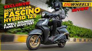 EXCLUSIVE 2021 Yamaha Fascino 125 Hybrid Road Test Review  Better Than Ever Before  ZigWheels [upl. by Drucie]