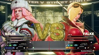 STREET FIGHTER V  Falke ShiroAoi vs Kolin AprendizDoBlueBR [upl. by Marvel637]