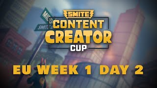 SMITE Content Creator Cup  EU Week 1 Day 2 [upl. by Bartolome]