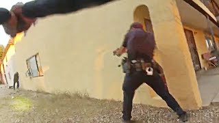 Bodycam Footage Shows Short Foot Chase Before Police Shootout in Albuquerque New Mexico [upl. by Libyc]