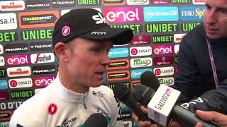 Chris Froome  Postrace interview  Stage 14  Giro dItalia  Tour of Italy 2018 [upl. by Matteo]