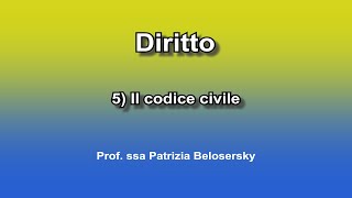 5 Il codice civile [upl. by Avigdor]