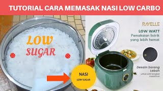 Tutorial cara memasak nasi low carbo  Rice cooker RAVELLE [upl. by Yanffit]