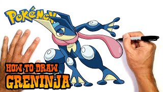 How to Draw Greninja  Pokemon [upl. by Lalage]