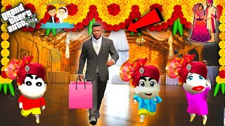 GTA 5  Franklin amp Shinchan Shopping For Shinchan Wedding in GTA 5  JSS GAMER [upl. by Ardnalak]