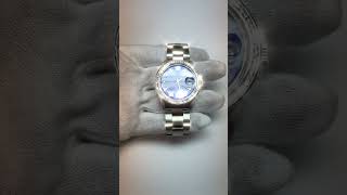 Rolex Datejust Blue Diamond Dial Bezel Stainless Steel Oyster QUICK SET [upl. by Izy]