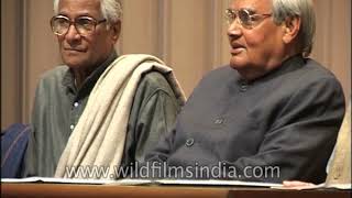 Press conference of PM Atal Bihari Vajpayee Swashma Swaraj Venkaiah Naidu Jaswant Singh [upl. by Esac]