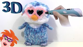 3D Printer Pen  Maak je eigen TY Beanie Boos 3D bril [upl. by Einolem]