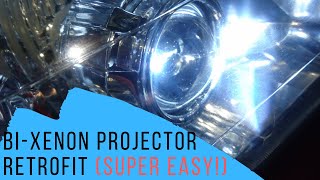 Retrofit Projector BiXenon Headlights DIY EASY [upl. by Tayyebeb]