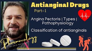 Pharmacology of Antianginal Drugs Part1  ANGINA TYPES  PATHOPHYSIOLOGY  CLASSIFICATION OF DRUGS [upl. by Wixted]