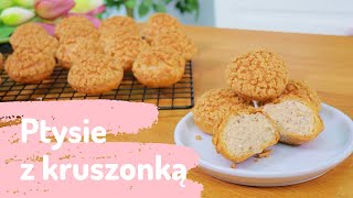 Ptysie z kruszonką😍❤️😋 Pyszne ptysie z kremem orzechowym 😊 Ciastkożercypl [upl. by Airot966]