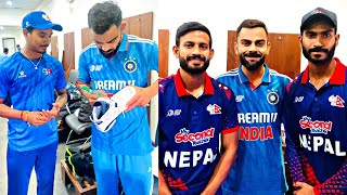 Virat Kohlis heart winning gesture for Nepal Cricketers after the match  IND vs NEP ASIA CUP 2023 [upl. by Sukin416]