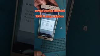 screen overlay detected problem solution1000 ok। shorts shortvideo shortsviral viralvideos [upl. by Nirre]