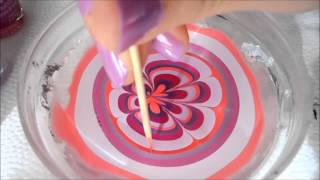 3 Very easy water marble nail art step by step tutorial [upl. by Anileuqcaj]