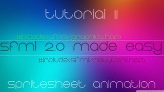 C Sfml 20 Made Easy Tutorial 11  SpriteSheet Animation [upl. by Dorie]