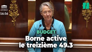 Borne utilise à nouveau le 493 pour le premier vote du budget 2024 [upl. by Liatnahs998]