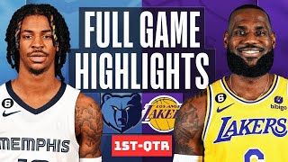 Los Angeles Lakers vs Memphis Grizzlies Highlights HD 1STQTR  14 2023 NBA Regular Season [upl. by Adekahs]