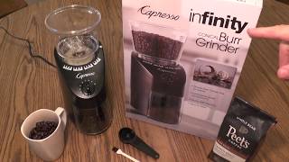 Capresso Infinity Coffee Bean Grinder [upl. by Dorinda]