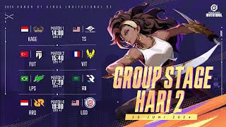 ID Honor of Kings Invitational Season 2 Group Stage Hari 2  Persaingan Semakin Memanas [upl. by Cassady]