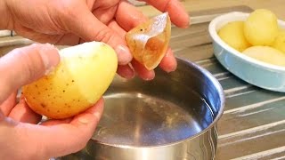 Super Quick Potato Peeling  Life Hack [upl. by Domash72]