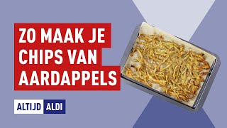 Zo maak je chips van aardappelschillen  Altijd ALDI [upl. by Leorsiy]