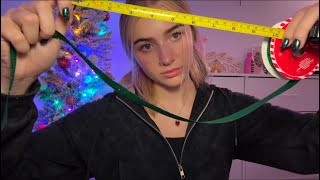 ASMR You’re a Christmas Gift and I’m Wrapping You 🎁 gloves measuring paper [upl. by Nylyak183]