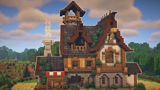 How To Build A Simple Medieval House In Minecraft [upl. by Anastatius]