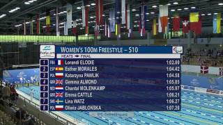 2011 IPC Swimming Euros Womens 100m S10 [upl. by Psyche178]