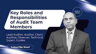 Key Roles and Responsibilities of Audit Team Members [upl. by Eivol370]