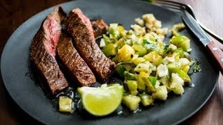 Steak with TomatilloPineapple Salsa  Melissa Clark Cooking [upl. by Acie]