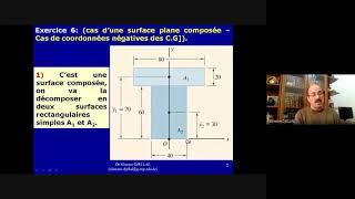 Exercice 6 Caractéristiques géométriques moment statique et CG dune surface plane composée [upl. by Willa]