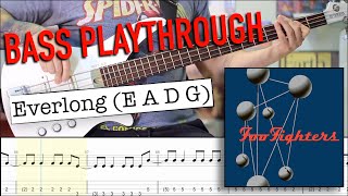 BASS PLAYTHROUGH EVERLONG FROM FOO FIGHTERS ON STD TUNING sheettab included RobsonBaroli [upl. by Leake]