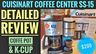 DETAILED REVIEW Cuisinart Coffee Center 12 Cup Coffee Maker KCup Machine HOW TO MAKE COFFEE SS15 [upl. by Ken]