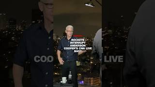 Rockets interrupt Anderson Coopers CNN live shot [upl. by Hotze184]