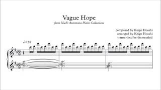 Vague Hope transcription  NieR Automata Piano Collections [upl. by Fran]