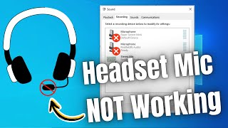 Headset Mic Not working in Windows 10  Microphone not Working [upl. by Niajneb]