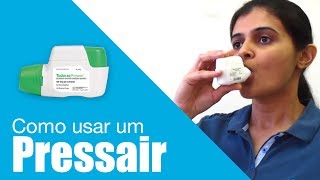 Como usar um Pressair in Portuguese [upl. by Ardnua]